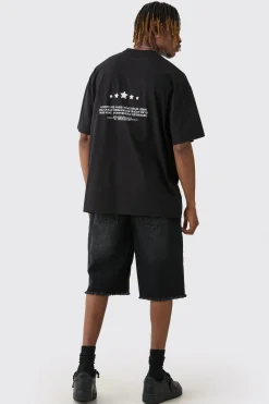 Tall Oversized Extended Neck Limited Print T-shirt | UK^boohooMAN New