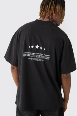Tall Oversized Extended Neck Limited Print T-shirt | UK^boohooMAN New