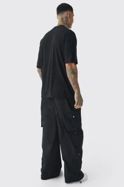 Tall Oversized Extended Neck Limited Large Scale Print T-Shirt | UK^boohooMAN Sale