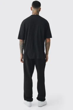 Tall Oversized Extended Neck MMXIII Large Scale Print T-Shirt | UK^boohooMAN New