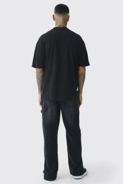 Tall Oversized Extended Neck Eye Large Scale Print T-Shirt | UK^boohooMAN Discount