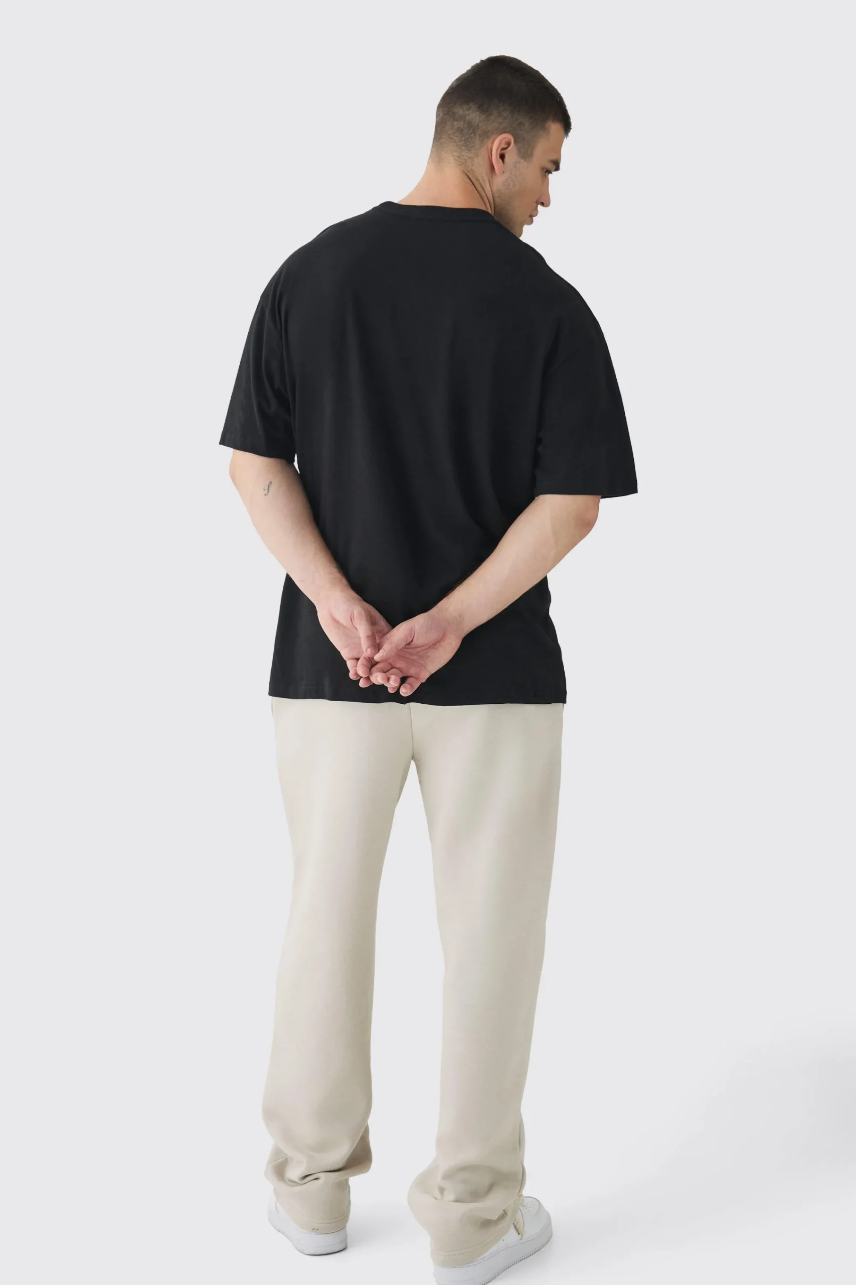 Tall Oversized Extended Neck Pour Homme Puff Print T-Shirt | UK^boohooMAN Clearance