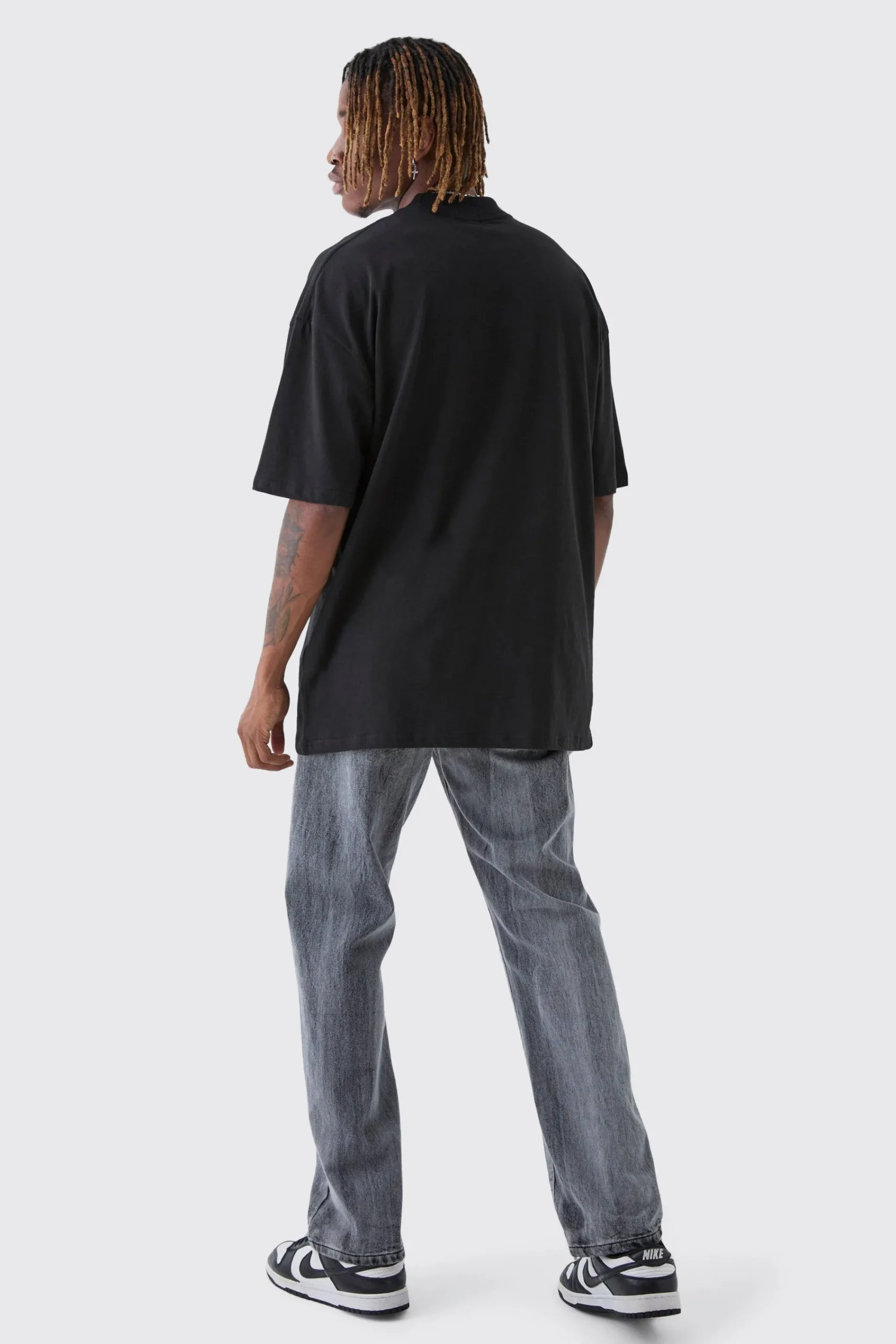 Tall Oversized Extended Neck Limited Edition Print T-Shirt | UK^boohooMAN Discount