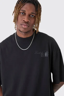 Tall Oversized Extended Neck Limited Edition Print T-Shirt | UK^boohooMAN Discount