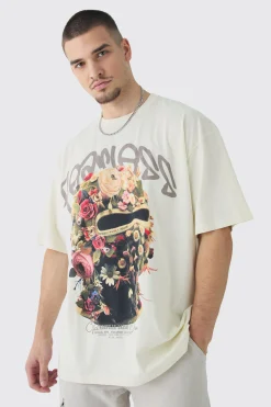 Tall Oversized Fearless Floral Balaclava | UK^boohooMAN Clearance