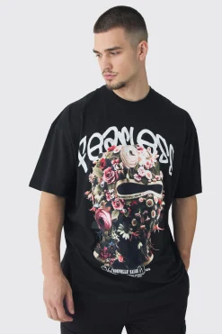 Tall Oversized Fearless Floral Balaclava | UK^boohooMAN Discount