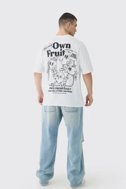 Tall Oversized Fruit Graphic T-Shirt | UK^boohooMAN Discount