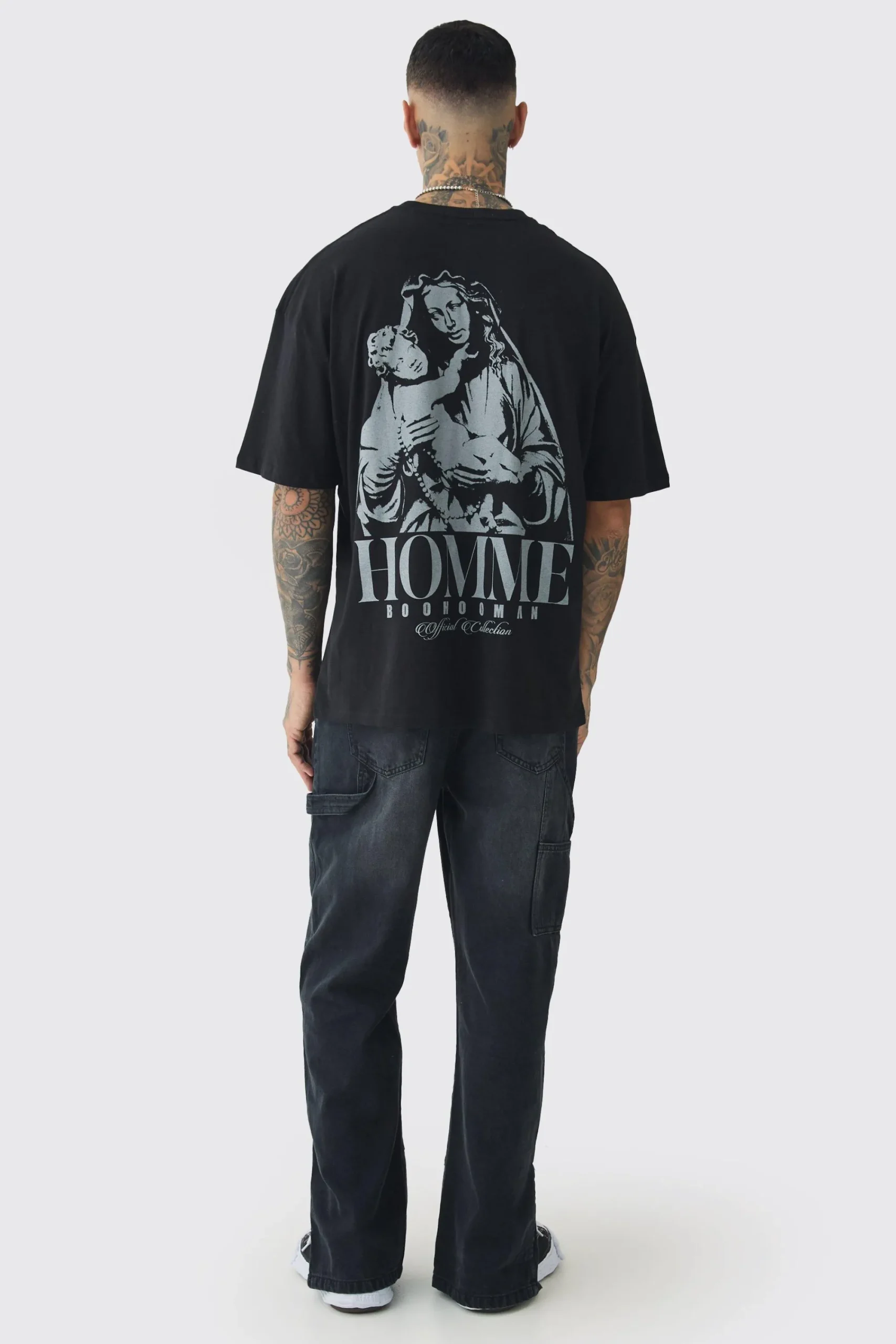 Tall Oversized Homme Rennaisance Print T-Shirt | UK^boohooMAN