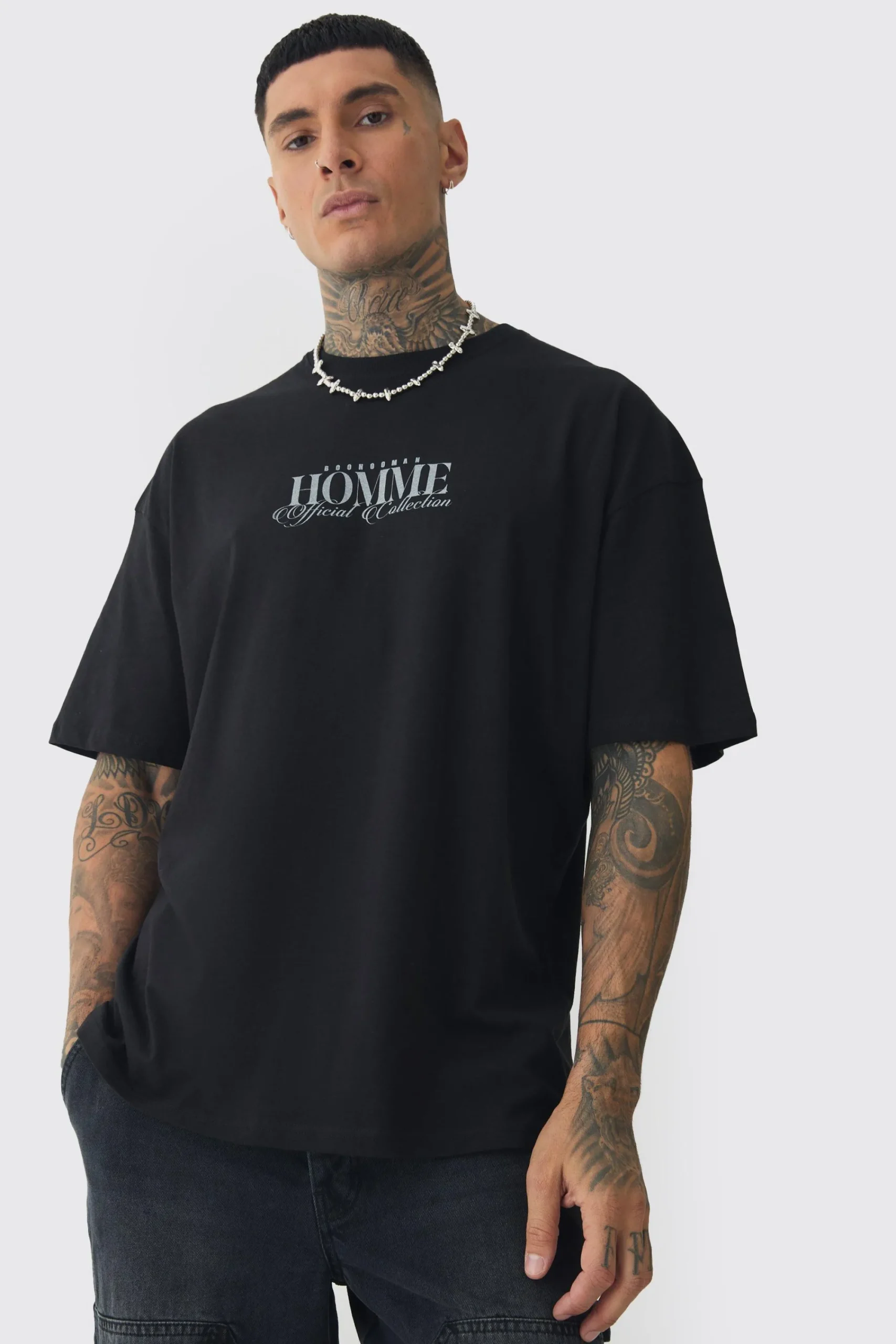 Tall Oversized Homme Rennaisance Print T-Shirt | UK^boohooMAN