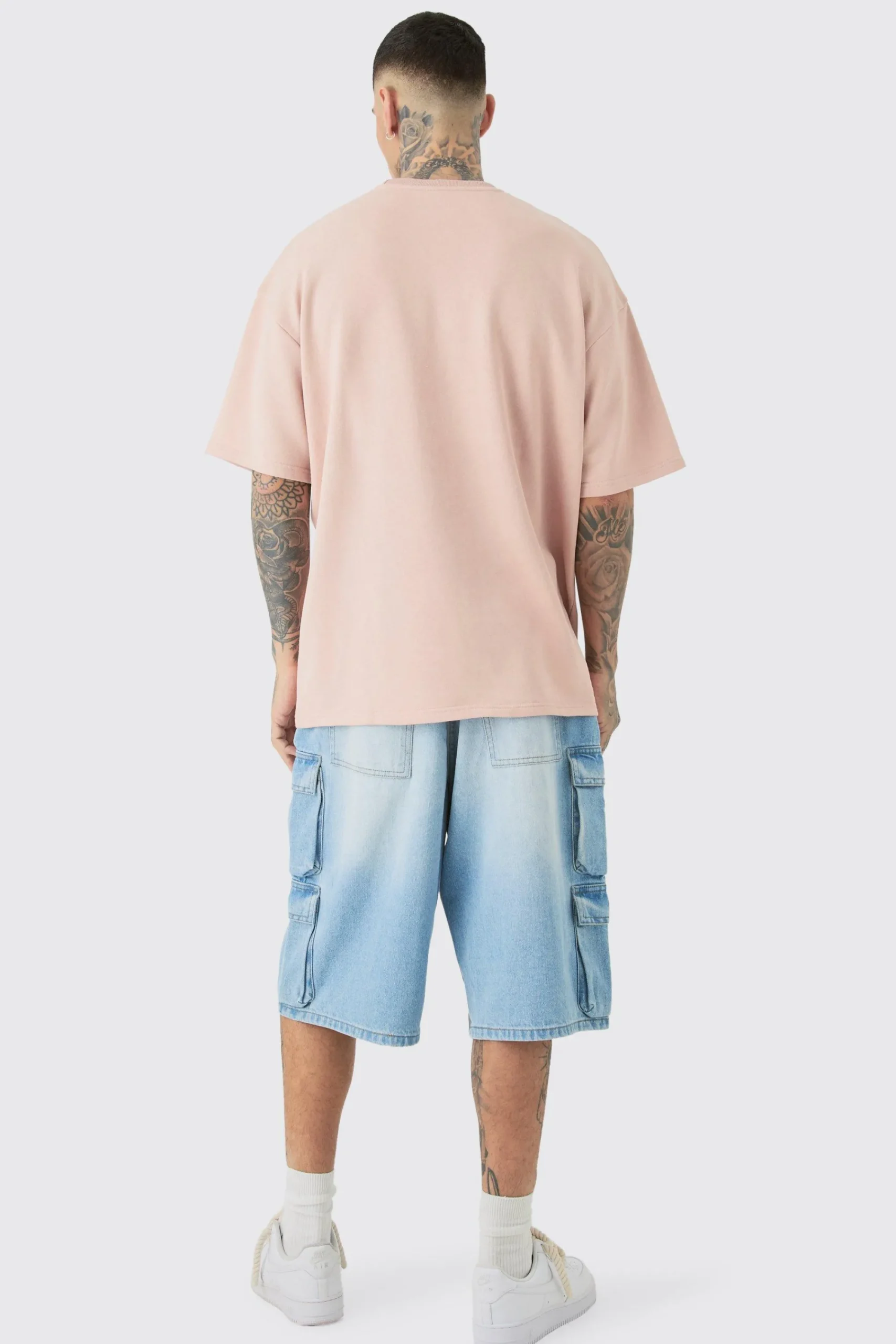 Tall Oversized Limited Applique Washed T-shirt | UK^boohooMAN Clearance