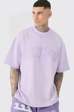 Tall Oversized Limited Applique Washed T-shirt | UK^boohooMAN New