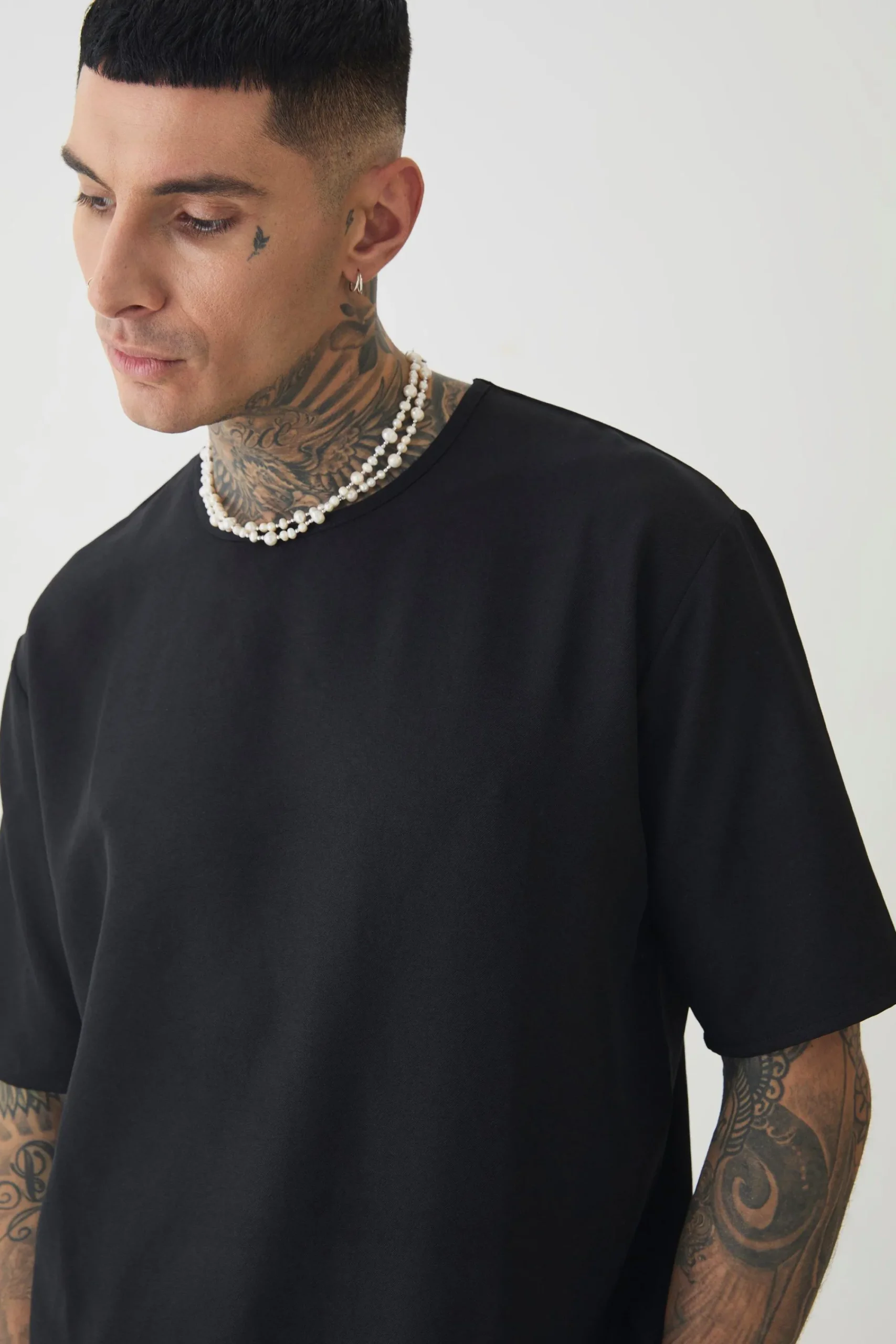 Tall Oversized Linen T-shirt In | UK^boohooMAN Hot