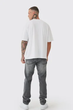 Tall Oversized Man Diamond Embroidered T-shirt In | UK^boohooMAN Outlet
