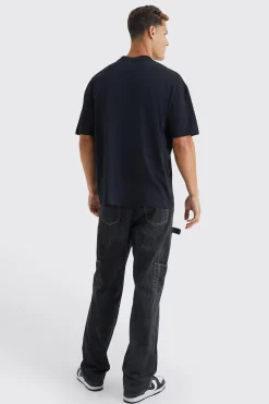 Tall Oversized Moto Racing Print T-shirt | UK^boohooMAN Clearance