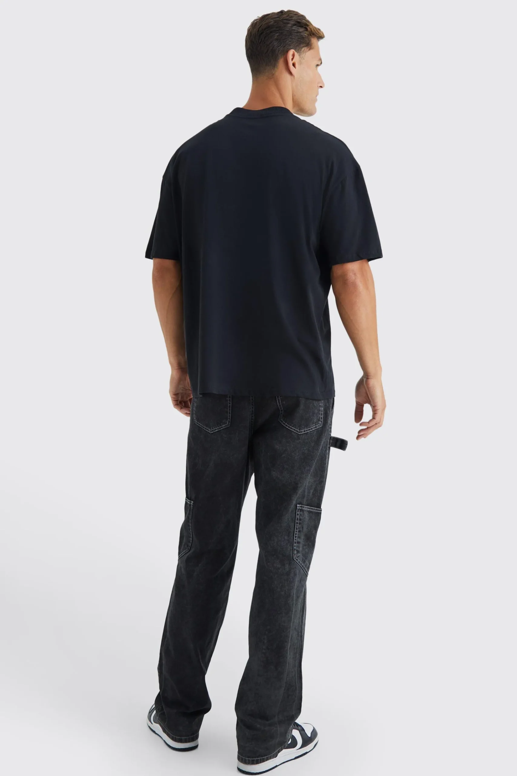 Tall Oversized Moto Racing Print T-shirt | UK^boohooMAN Clearance