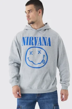 boohooMAN Tall Oversized Nirvana Face License Print Hoodie | UK| Hoodies & Sweatshirts