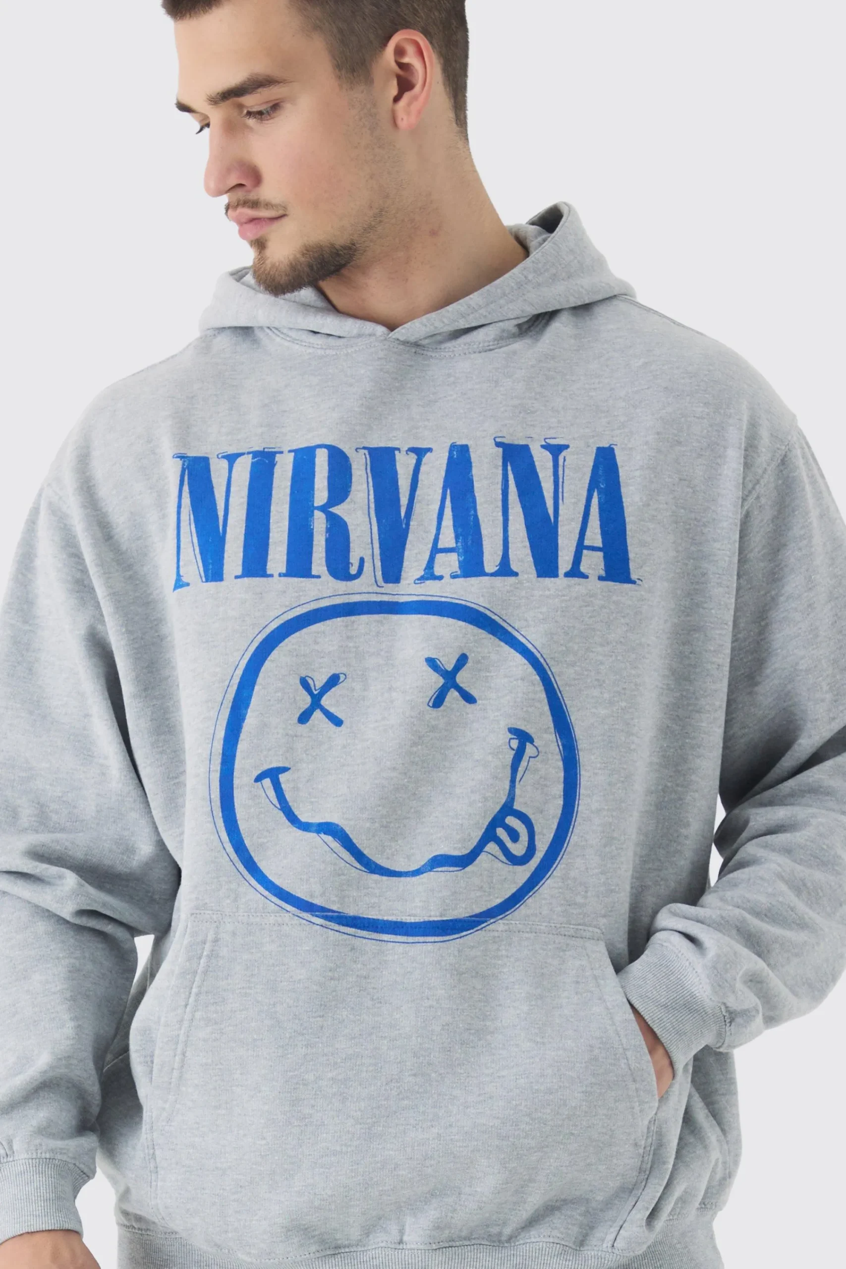 boohooMAN Tall Oversized Nirvana Face License Print Hoodie | UK| Hoodies & Sweatshirts