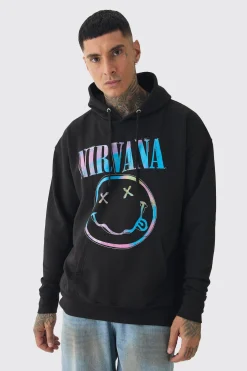 boohooMAN Tall Oversized Nirvana Face License Print Hoodie | UK| Hoodies & Sweatshirts