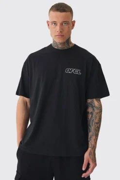 Tall Oversized Ofcl Embroidered T-shirt In | UK^boohooMAN Clearance