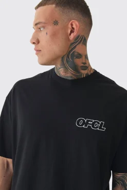 Tall Oversized Ofcl Embroidered T-shirt In | UK^boohooMAN Clearance