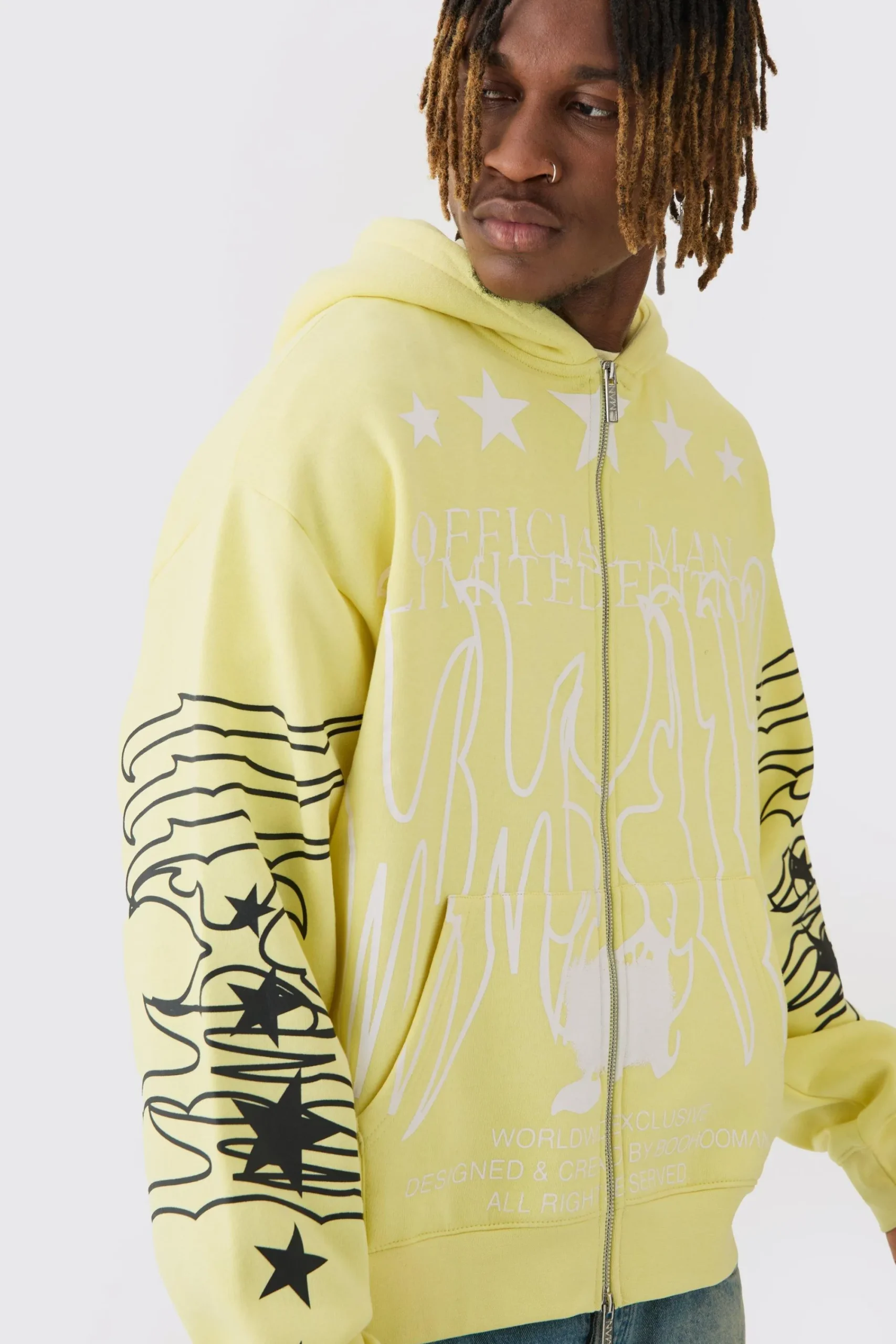 boohooMAN Tall Oversized Official Man Print Hoodie | UK| Hoodies & Sweatshirts