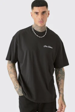 Tall Oversized Pour Homme Floral Print T-shirt | UK^boohooMAN Clearance