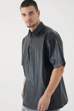 Tall Oversized Rugby Polo Shirt | UK^boohooMAN Outlet