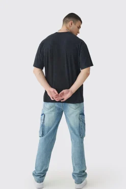 Tall Oversized Skull Acid Wash T-Shirt | UK^boohooMAN Best