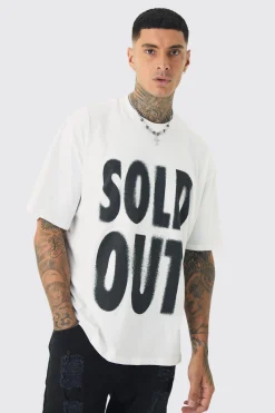 Tall Oversized Sold Out Print T-shirt | UK^boohooMAN