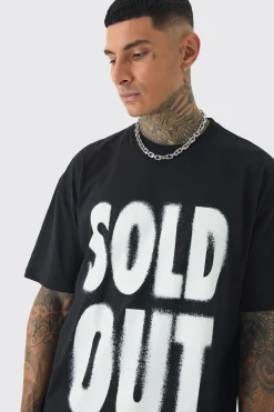 Tall Oversized Sold Out Print T-shirt | UK^boohooMAN Sale