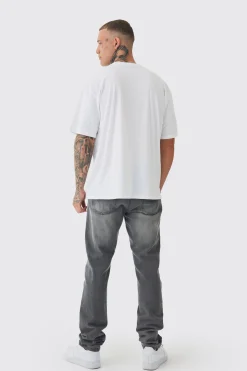 Tall Oversized Tall Cherry Embroidered T-shirt In | UK^boohooMAN