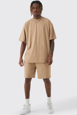 boohooMAN Tall Oversized T-shirt & Short Set | UK| Sets & Co-Ords|Tracksuits