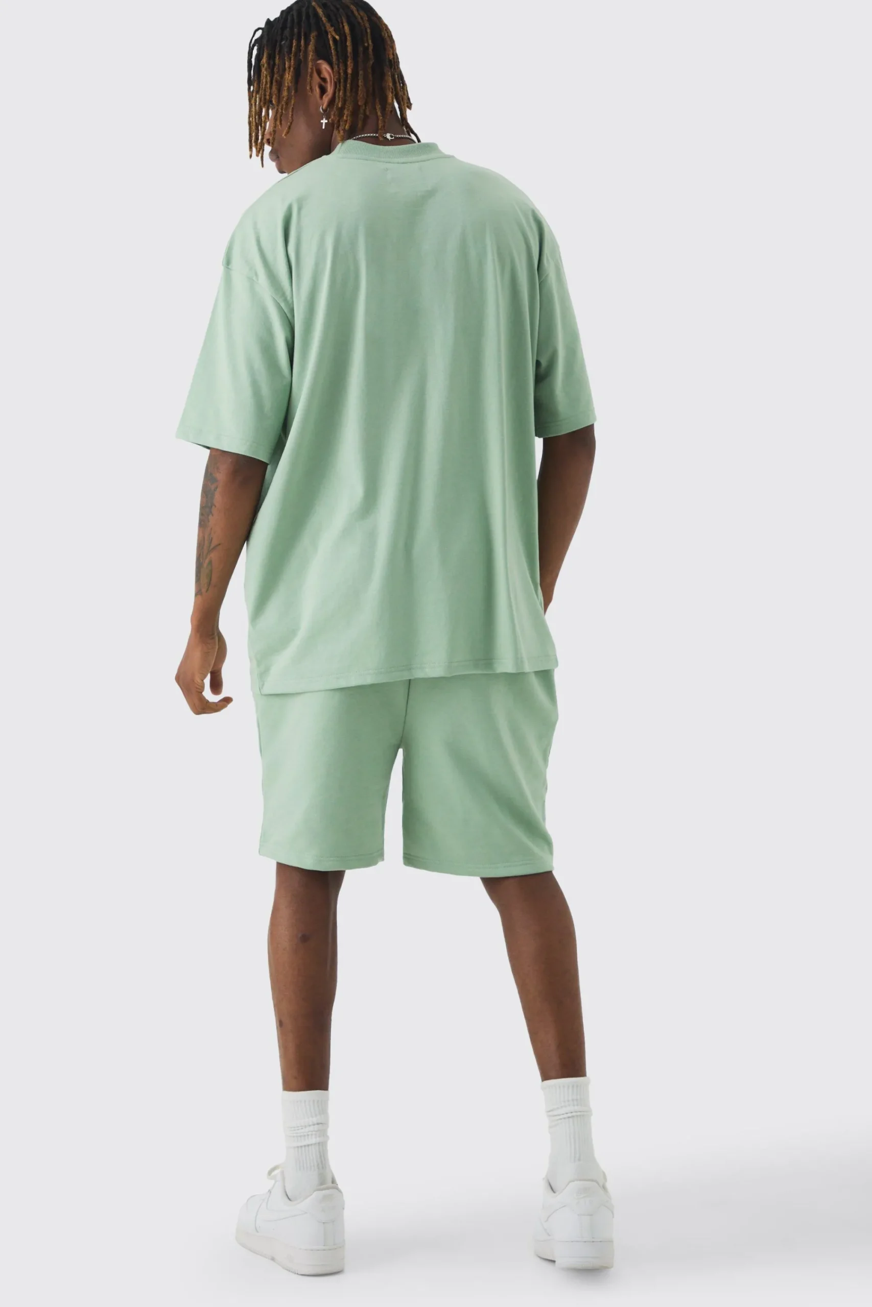 boohooMAN Tall Oversized T-shirt & Short Set | UK| Sets & Co-Ords|Tracksuits