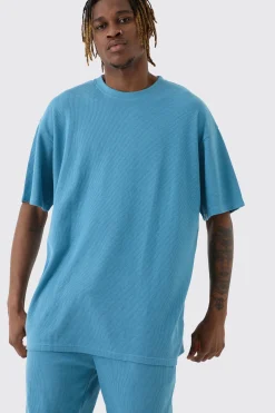 boohooMAN Tall Oversized Waffle Lounge Short Set In | UK| Loungewear