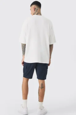 Tall Oversized Waffle T-shirt | UK^boohooMAN Online