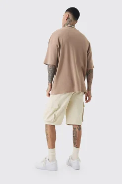 Tall Oversized Waffle T-shirt | UK^boohooMAN Outlet