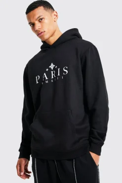 boohooMAN Tall Paris City Print Hoodie | UK| Hoodies & Sweatshirts