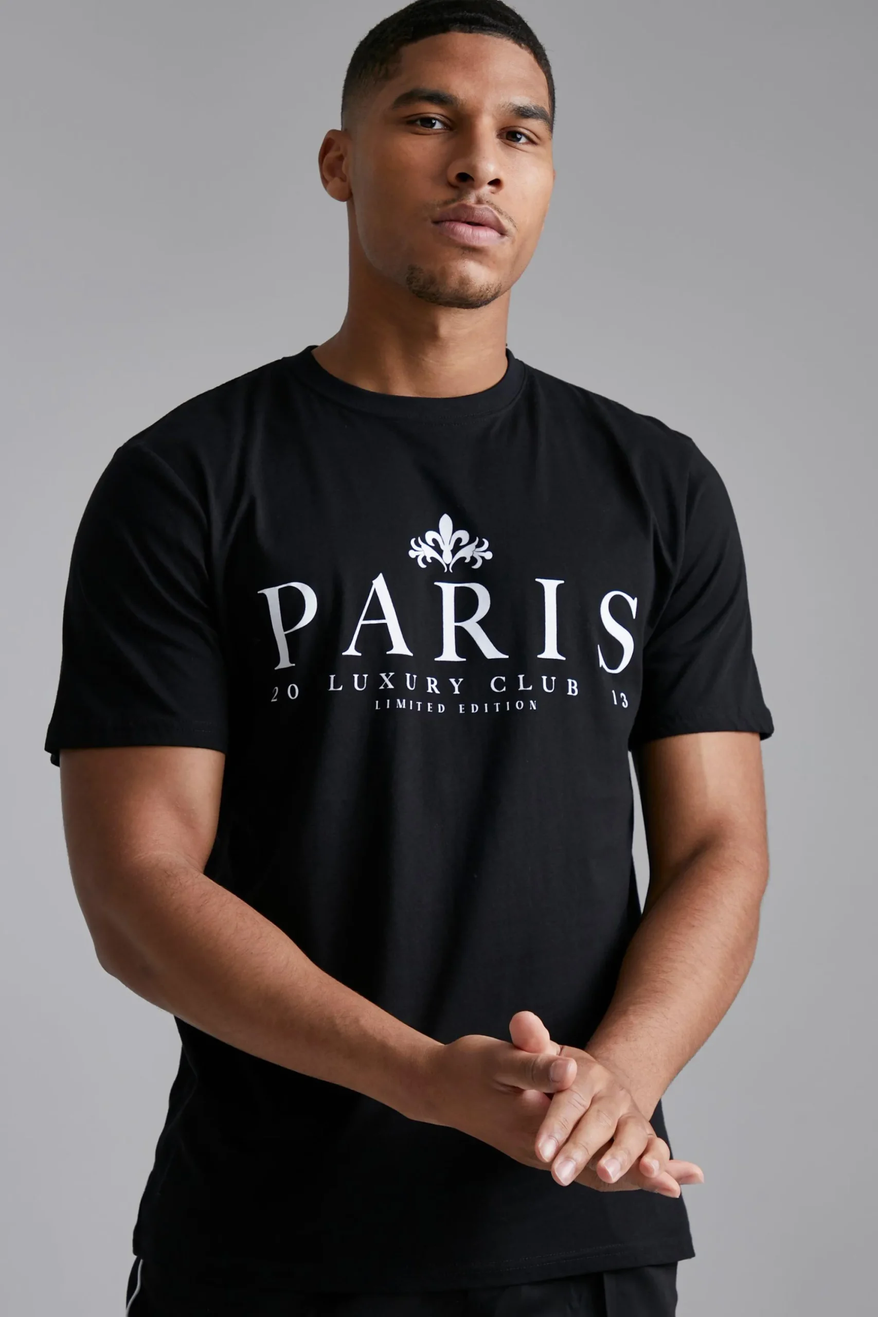 Tall Paris City Print T-shirt | UK^boohooMAN Clearance