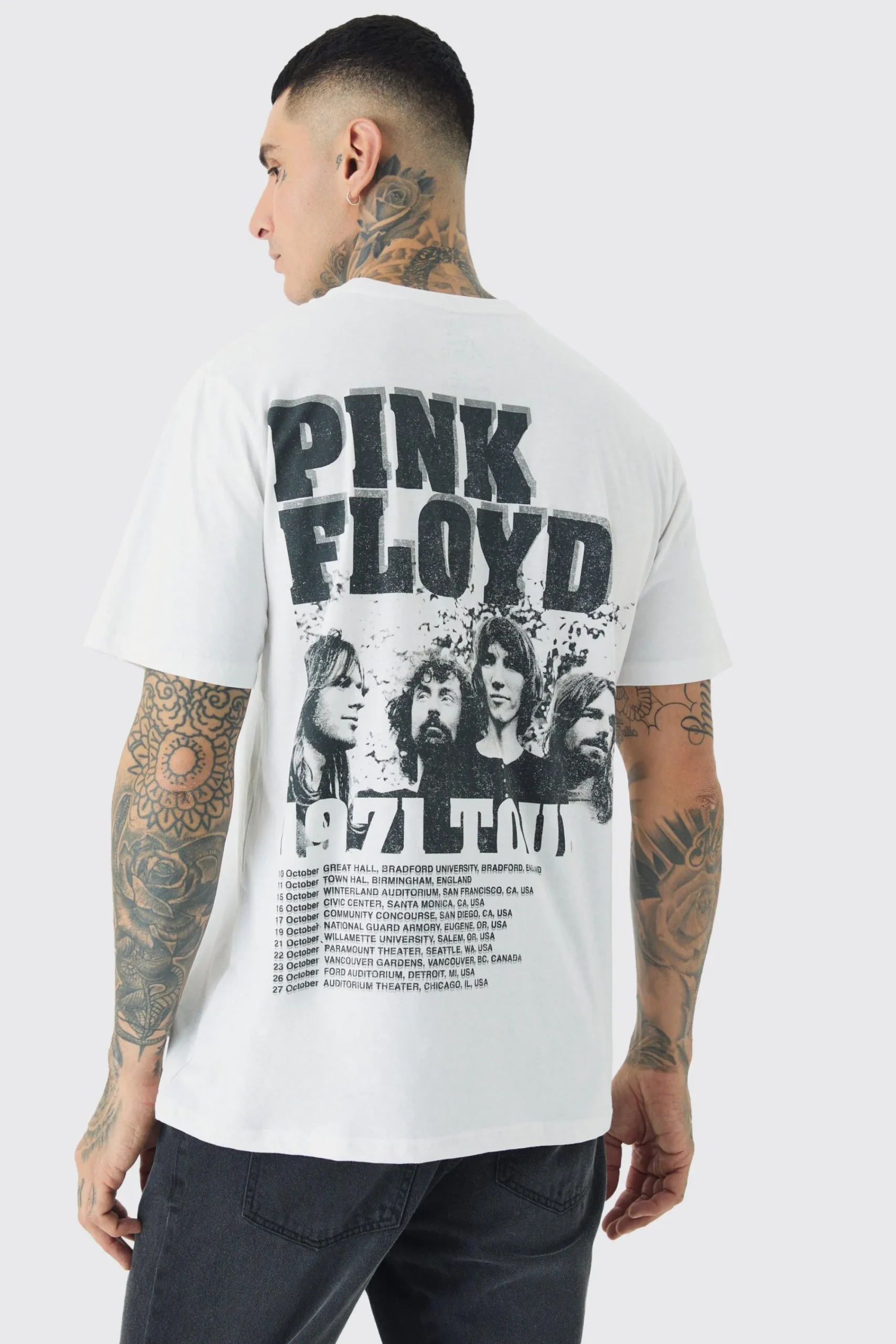 Tall Pink Floyd License Print T-shirt In | UK^boohooMAN Outlet