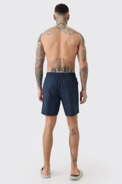 boohooMAN Tall Plain Mid Length Swim Short | UK| Shorts