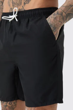 boohooMAN Tall Plain Mid Length Swim Short | UK| Shorts