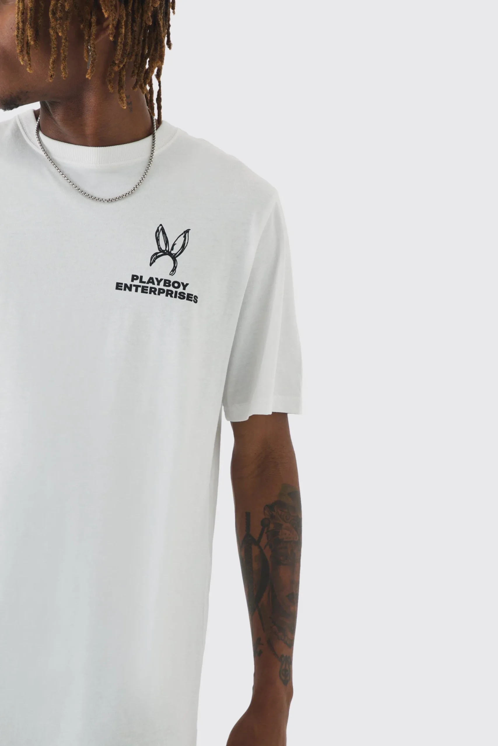 Tall Playboy Back Printed Licensed T-shirt In | UK^boohooMAN Sale