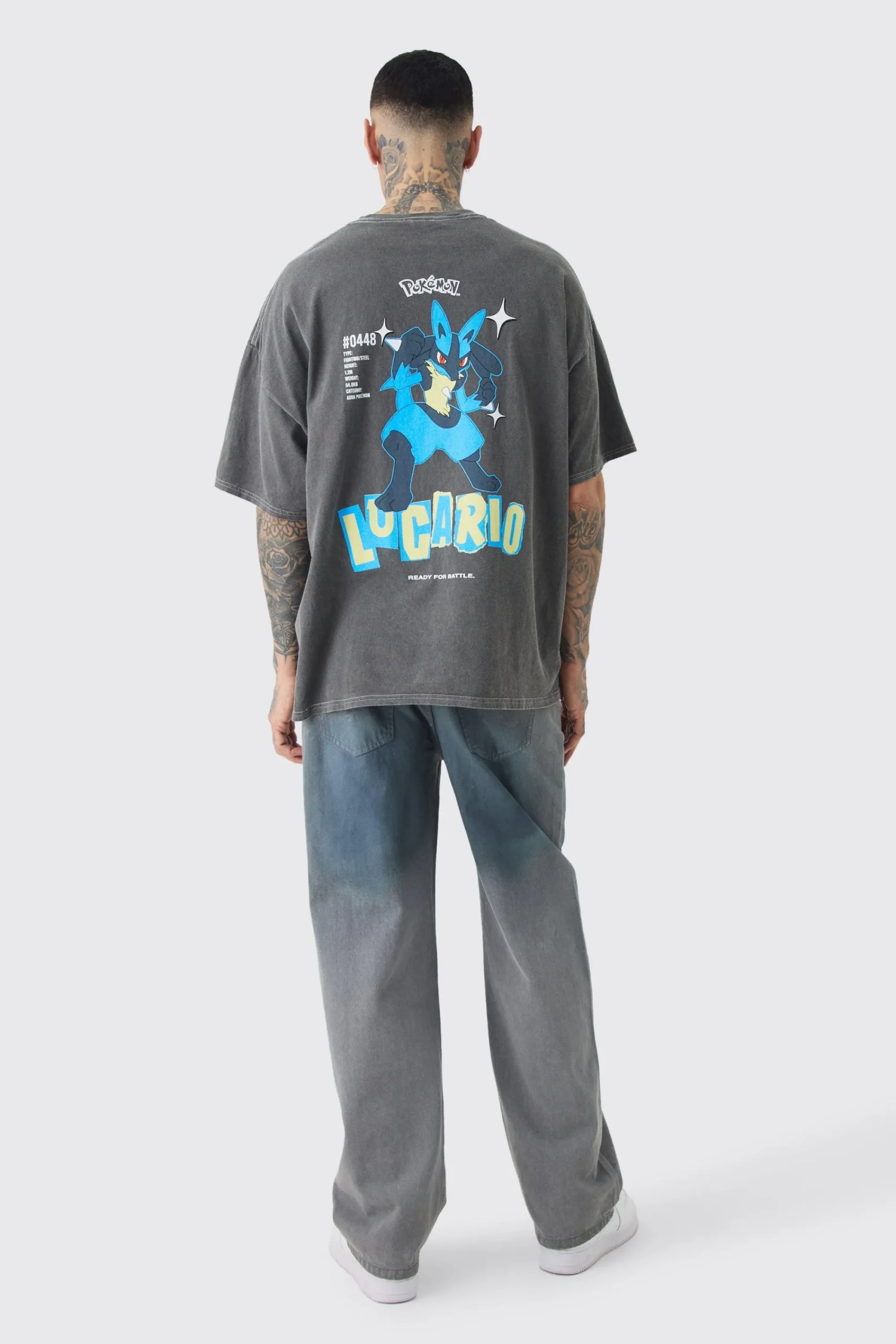 Tall Pokemon Lucario License T-shirt In | UK^boohooMAN Sale
