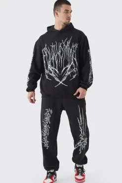 boohooMAN Tall Pour Homme Cross Oversized Tracksuit In | UK| Tracksuits