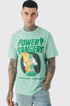 Tall Power Ranger License Print T-shirt In | UK^boohooMAN Outlet