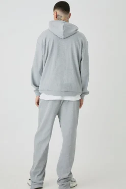 boohooMAN Tall Regular Fit Heavyweight Ribbed Split Hem Jogger | UK| Trousers|Joggers