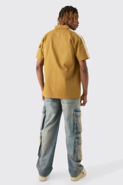 boohooMAN Tall Regular Panel Twill Shirt | UK| Shirts