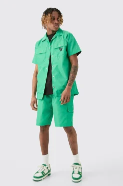 boohooMAN Tall Regular Patch Pocket Nylon Man Overshirt | UK| Shirts