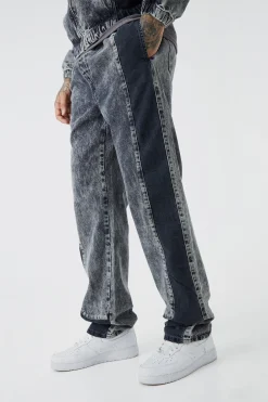 boohooMAN Tall Relaxed Fit Acid Wash Denim Jogger | UK| Trousers|Jeans