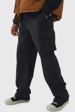 boohooMAN Tall Relaxed Fit Fixed Waist Cargo Trousers | UK| Trousers|Cargos